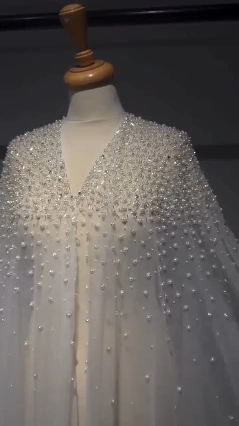 Pearl Heavy Bridal Abaya