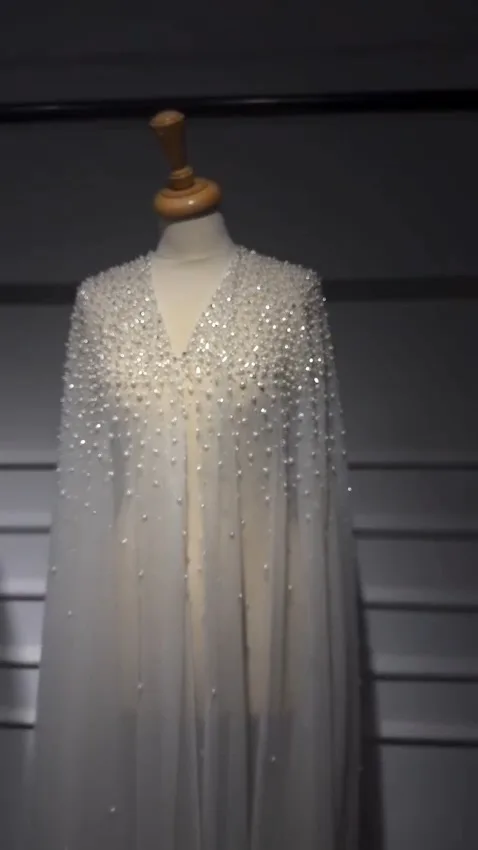 Pearl Heavy Bridal Abaya — 3