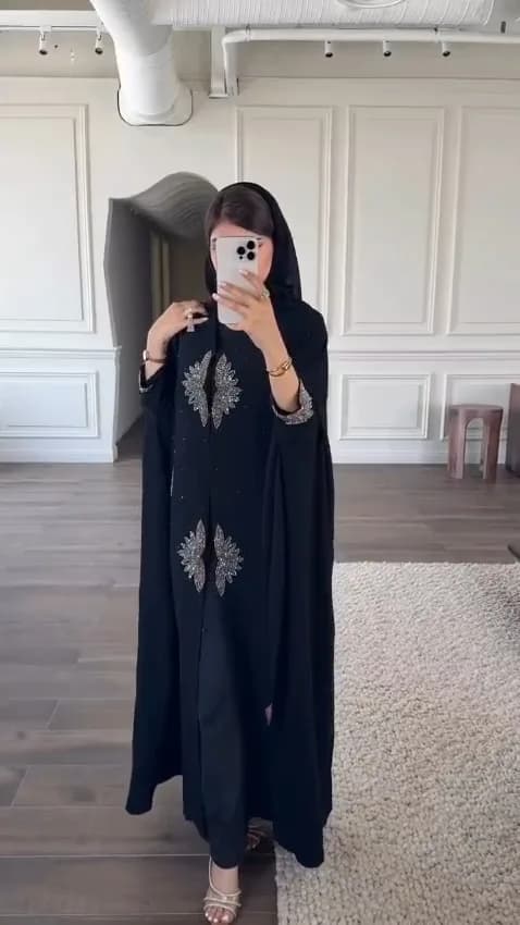 Kaftan Floral Handwork Abaya — 5