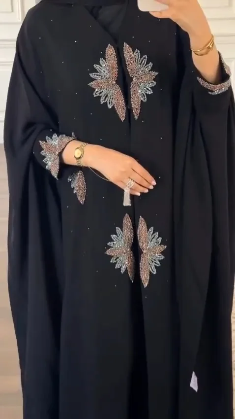 Kaftan Floral Handwork Abaya — 2