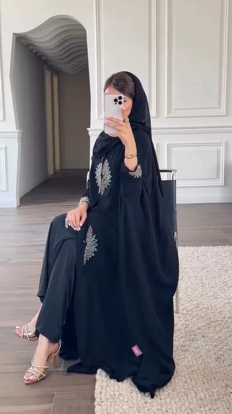 Kaftan Floral Handwork Abaya — 3