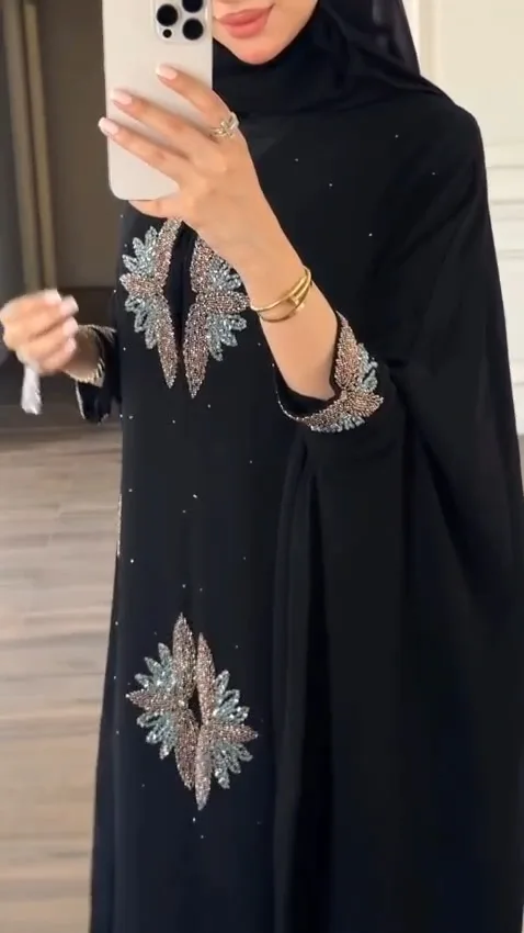 Kaftan Floral Handwork Abaya — 7
