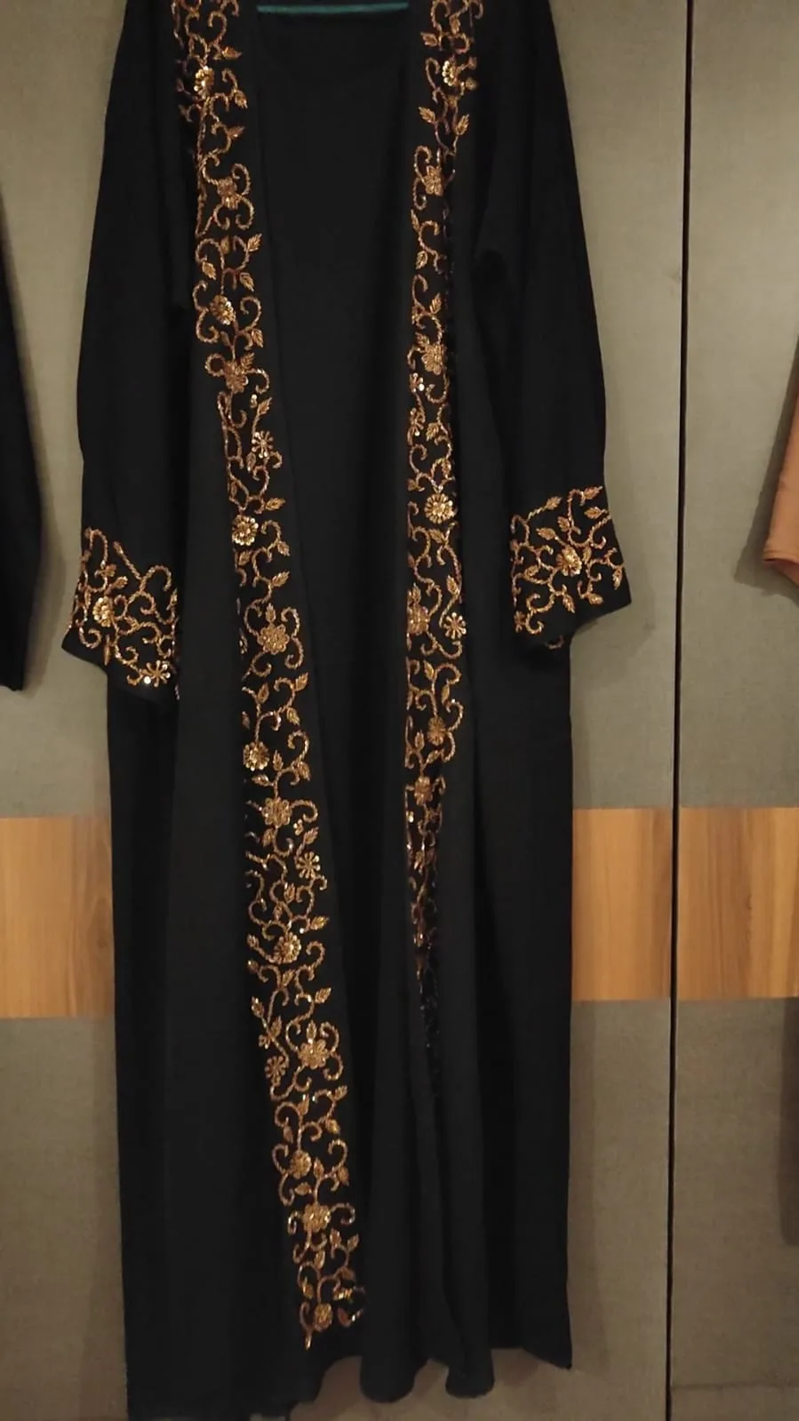 Golden Zari Handwork Abaya — 3