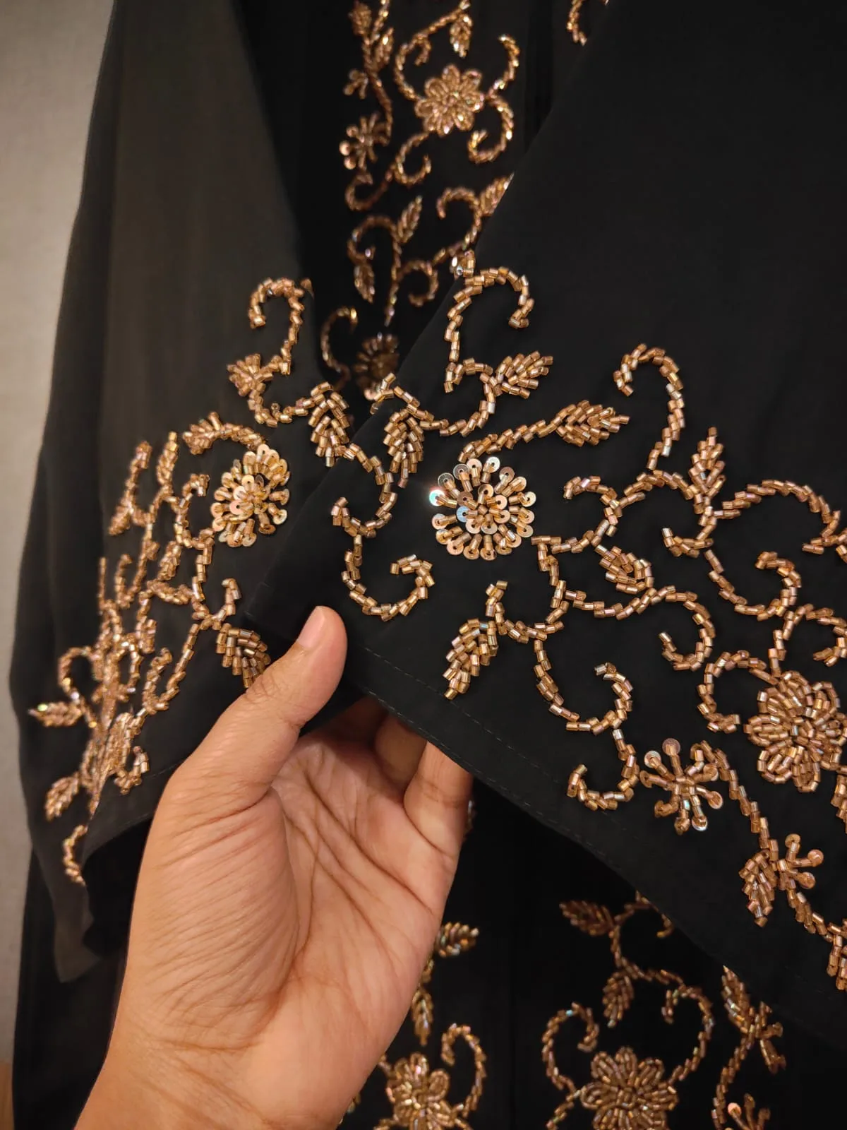 Golden Zari Handwork Abaya